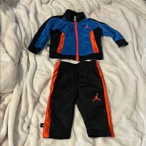 Jordan Matching Set Blue and Black Athletic Wear